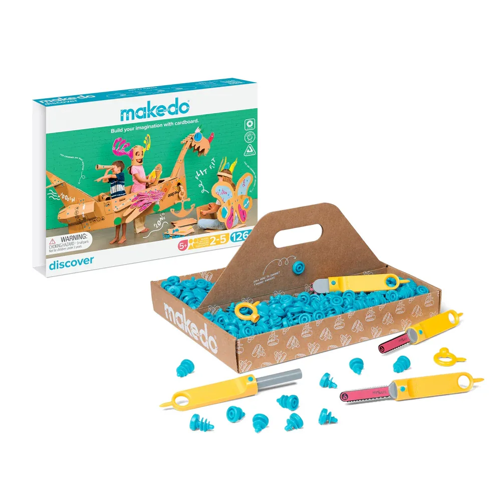 Makedo Discover Kit – Σετ Κατασκευαστικών Εργαλείων 126 τεμαχίων