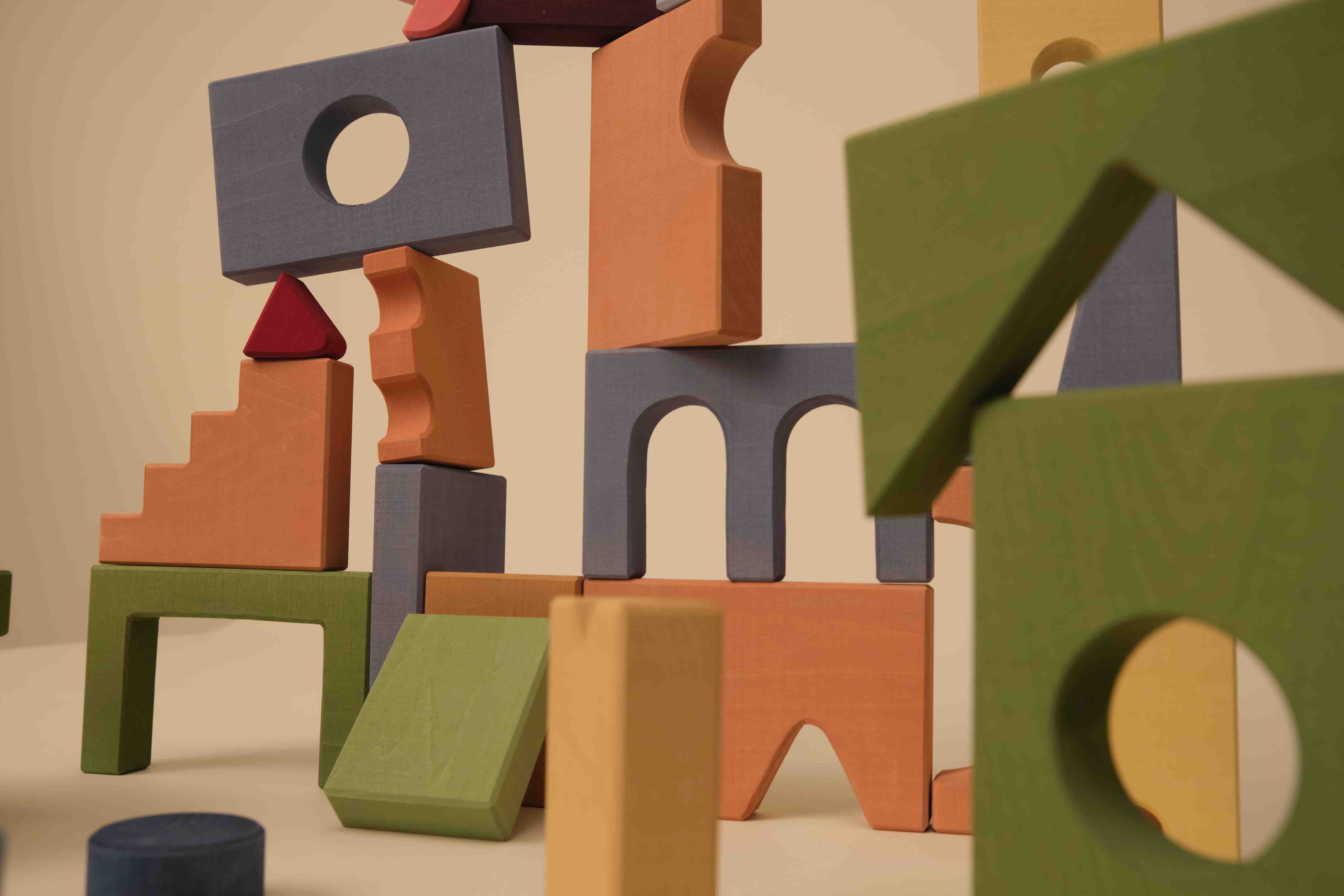 Toyto Blocks Building Blocks - Ξύλινα Τουβλάκια Γεωμετρικης Κατασκευής