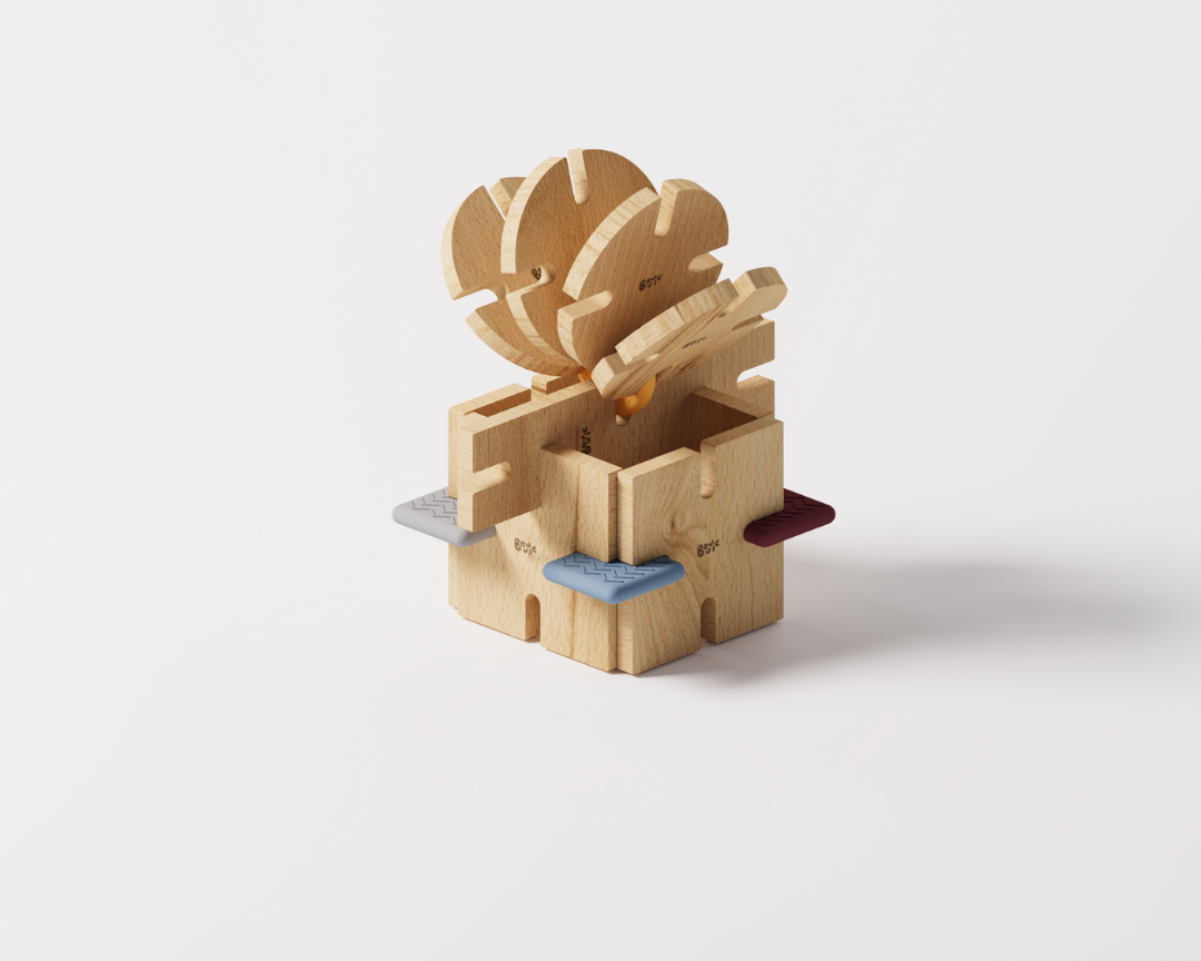 Bavvic Family set - Ξύλινο Σετ κατασκευών 128 τεμαχίων