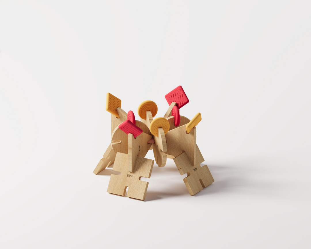 Bavvic Family set - Ξύλινο Σετ κατασκευών 128 τεμαχίων