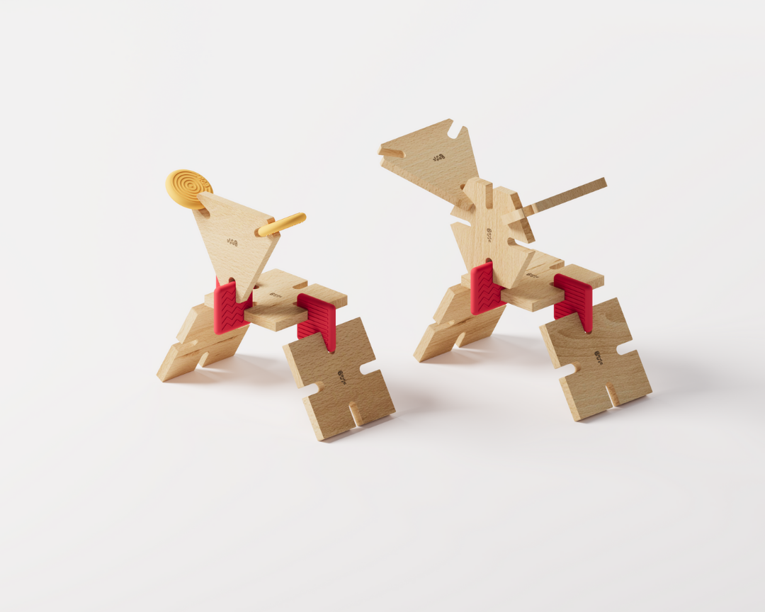 Bavvic Family set - Ξύλινο Σετ κατασκευών 128 τεμαχίων