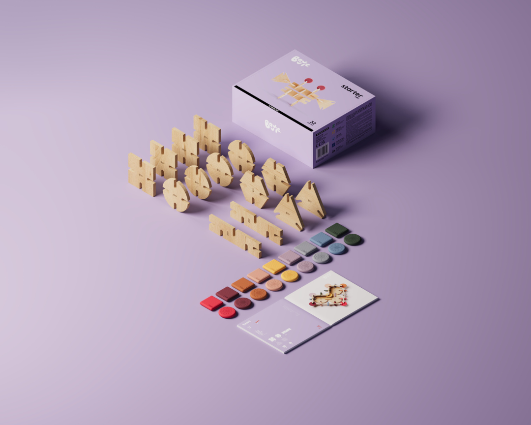 Bavvic starter set - Ξύλινο Σετ κατασκευών 32 τεμαχίων