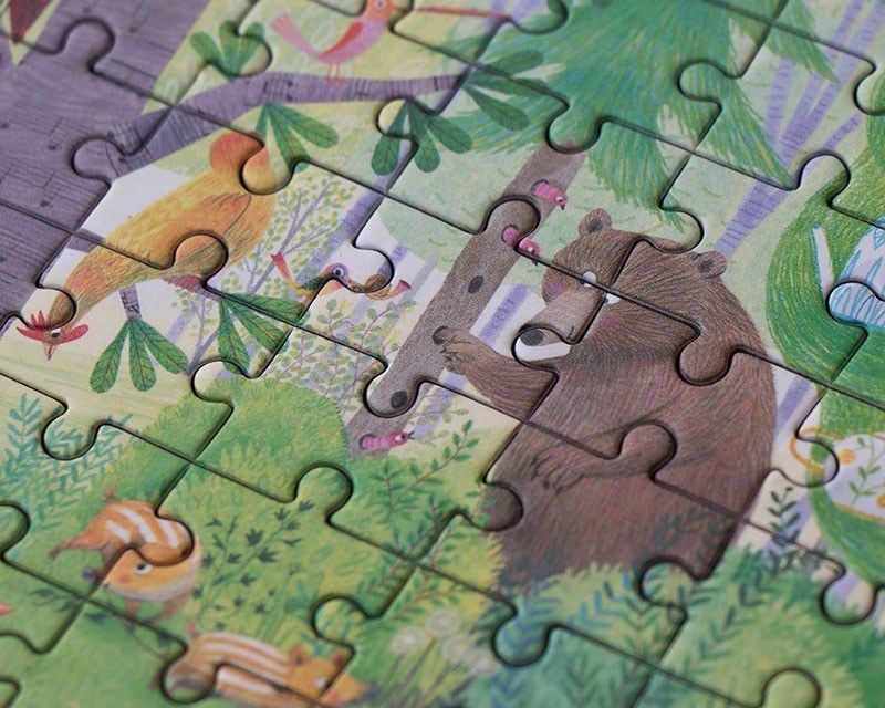 Londji Pocket Puzzle Night & Day in the Forest – Παζλ Διπλής Όψης (100 τεμ.)