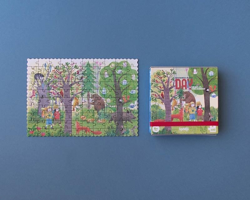 Londji Pocket Puzzle Night & Day in the Forest – Παζλ Διπλής Όψης (100 τεμ.)