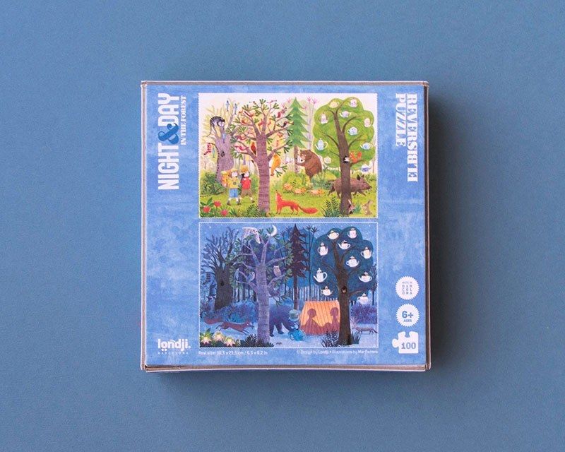 Londji Pocket Puzzle Night & Day in the Forest – Παζλ Διπλής Όψης (100 τεμ.)