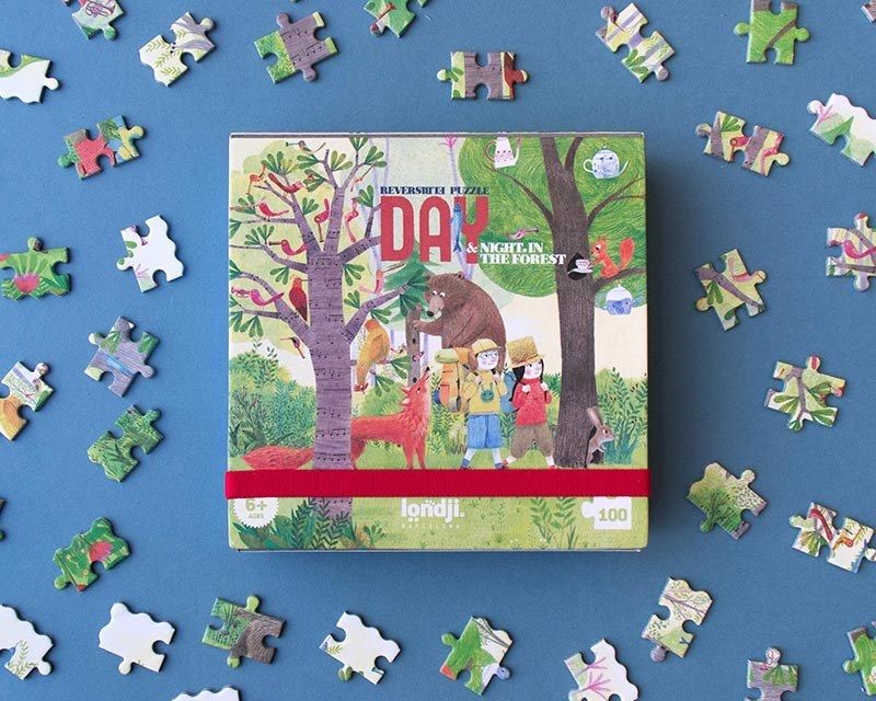 Londji Pocket Puzzle Night & Day in the Forest – Παζλ Διπλής Όψης (100 τεμ.)
