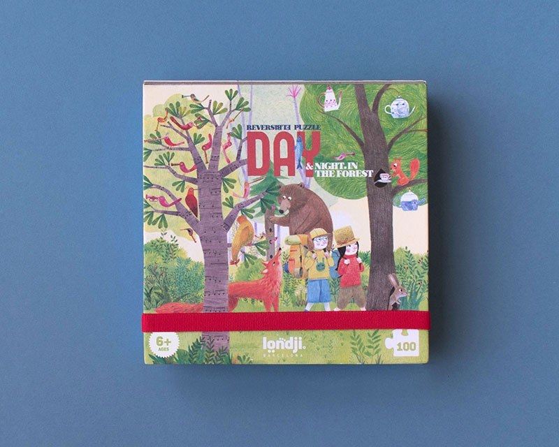 Londji Pocket Puzzle Night & Day in the Forest – Παζλ Διπλής Όψης (100 τεμ.)