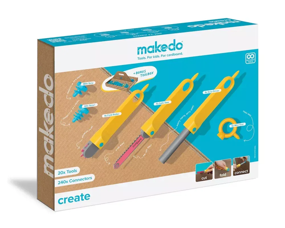 MakeDo Create Kit – Σετ Κατασκευαστικών Εργαλείων 260 τεμαχίων