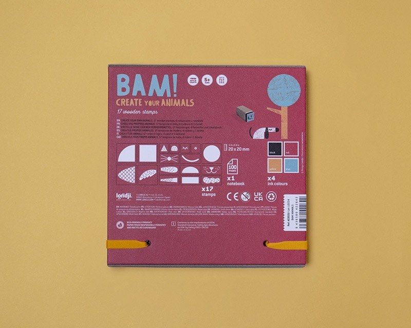 Londji Bam! Create Your Animals - Δημιουργικό Παιχνίδι Σφραγίδων & Ζώων