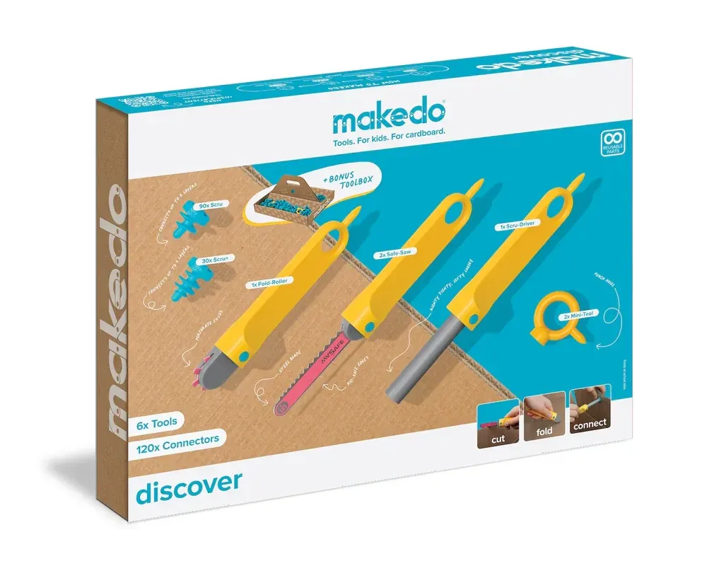 Makedo Discover Kit – Σετ Κατασκευαστικών Εργαλείων 126 τεμαχίων