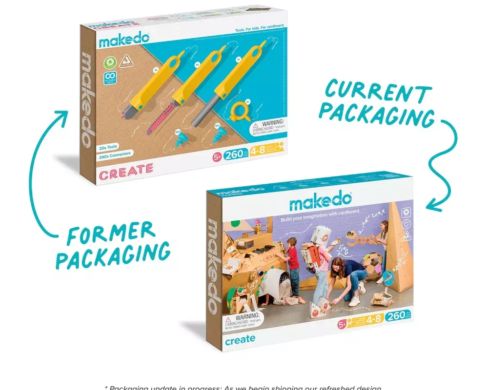 MakeDo Create Kit – Σετ Κατασκευαστικών Εργαλείων 260 τεμαχίων