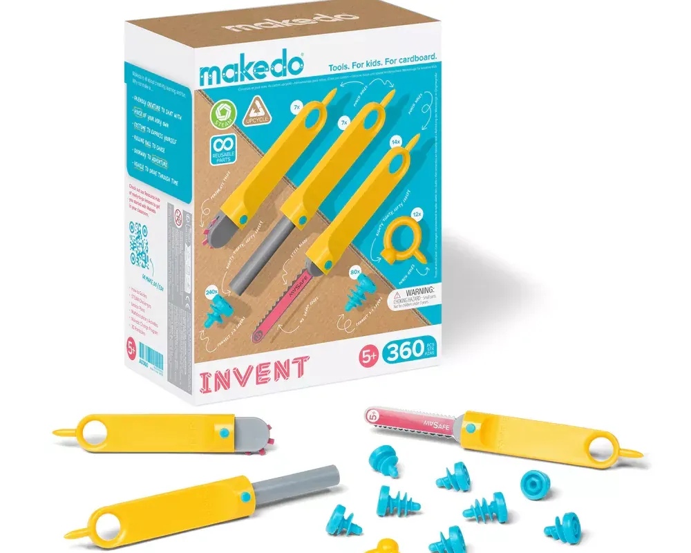 Makedo Invent Kit – Σετ Κατασκευαστικών Εργαλείων 360 τεμαχίων