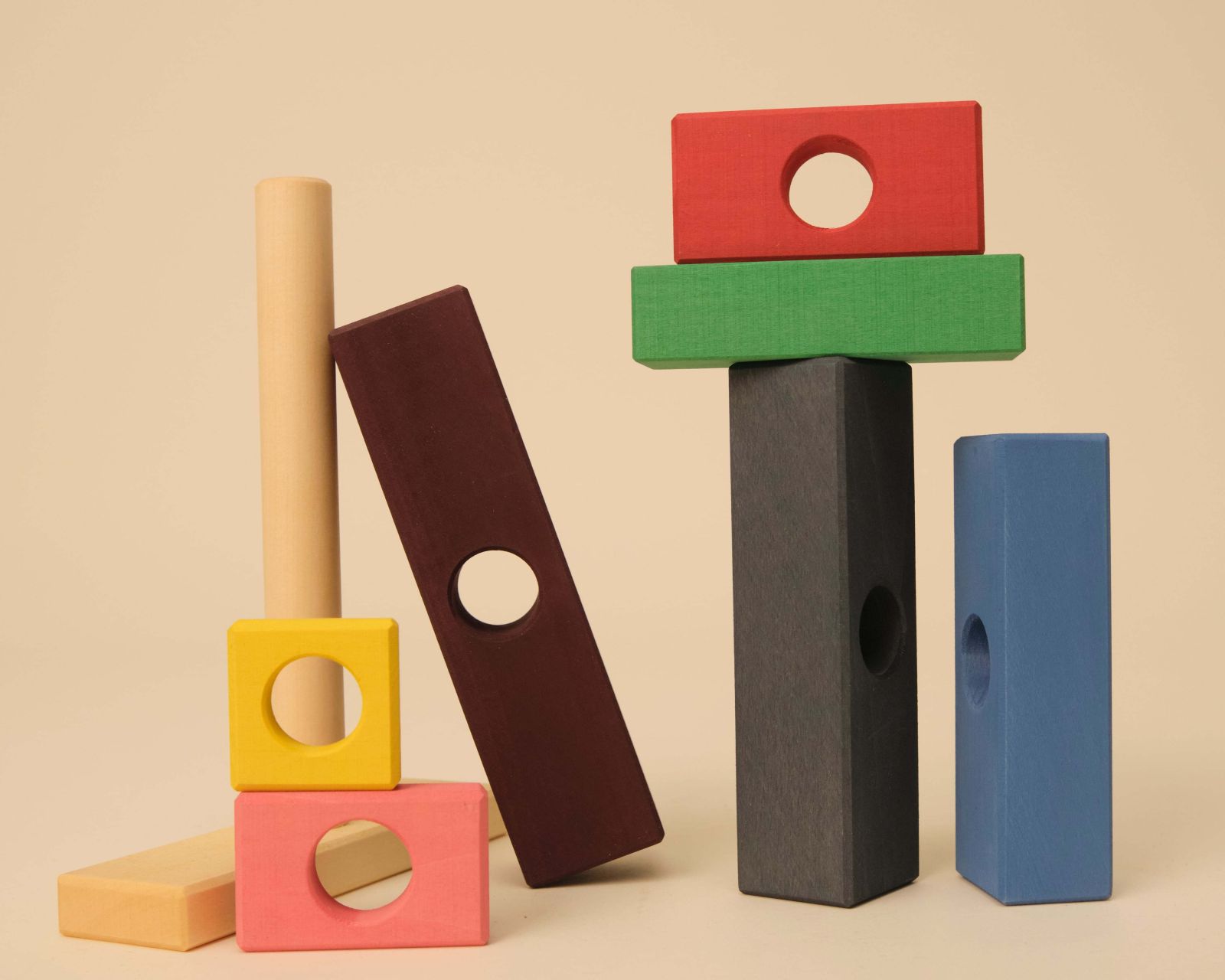 Toyto Blocks Stacking Tower - Ξύλινο Παιχνίδι Στοίβαξης & Ανακάλυψης