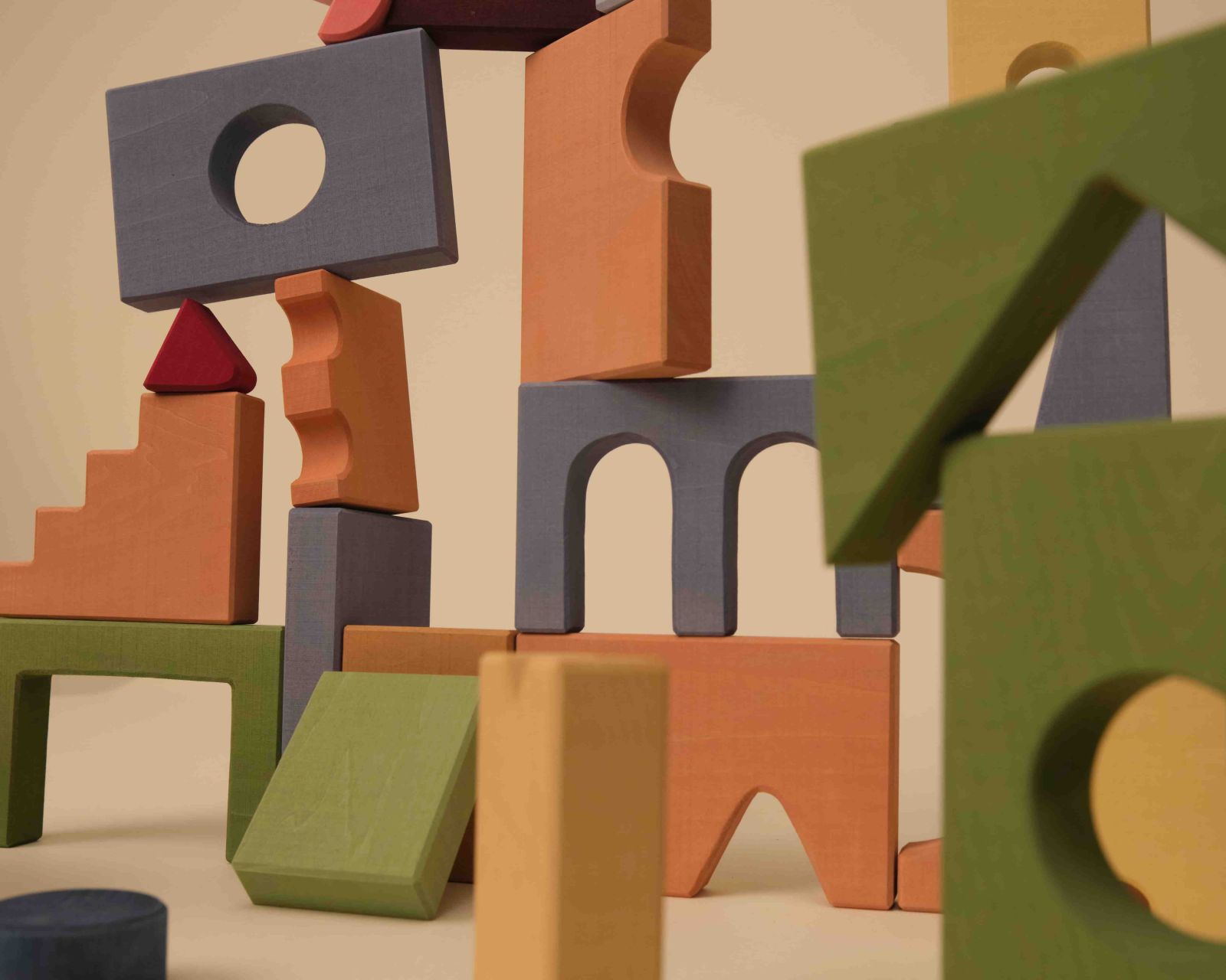 Toyto Blocks Building Blocks - Ξύλινα Τουβλάκια Γεωμετρικης Κατασκευής