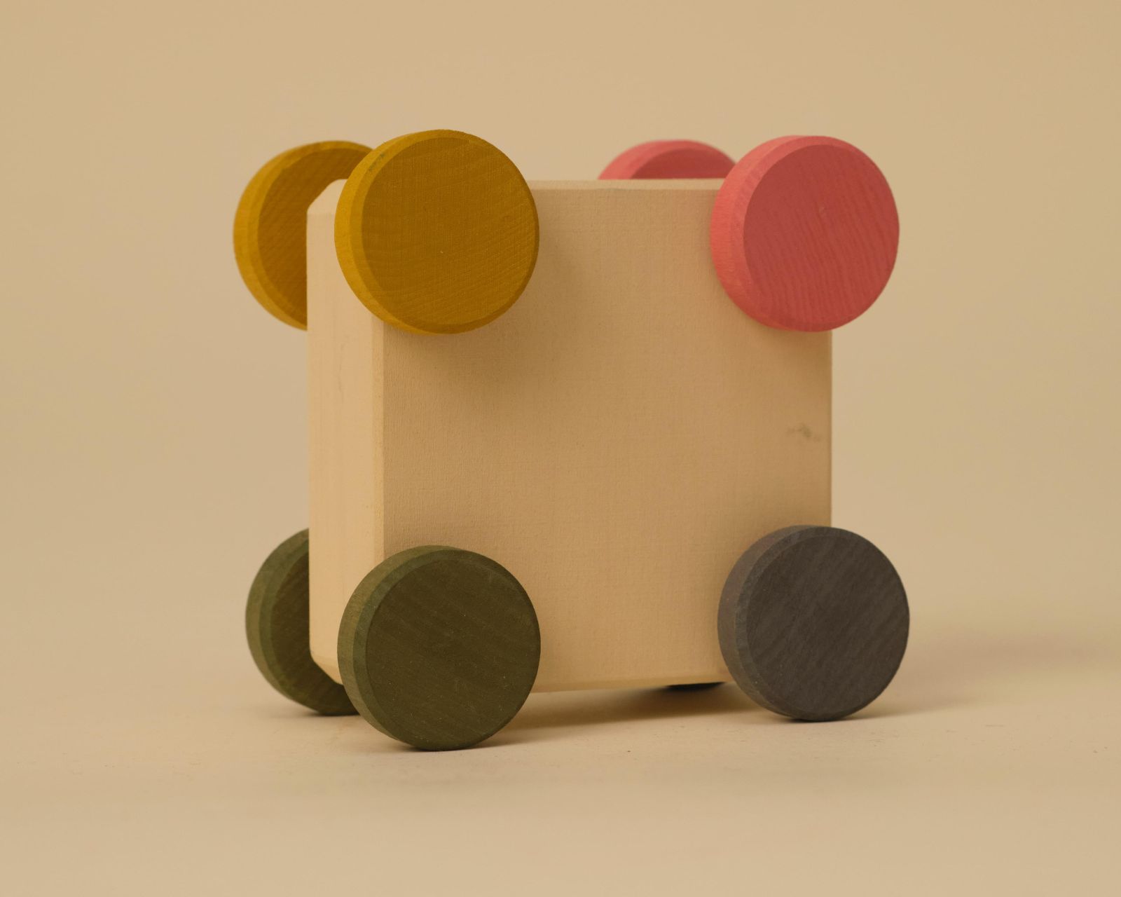 Toyto White Square Vehicle - Ξύλινο Όχημα Μορφής & Πειραματισμού