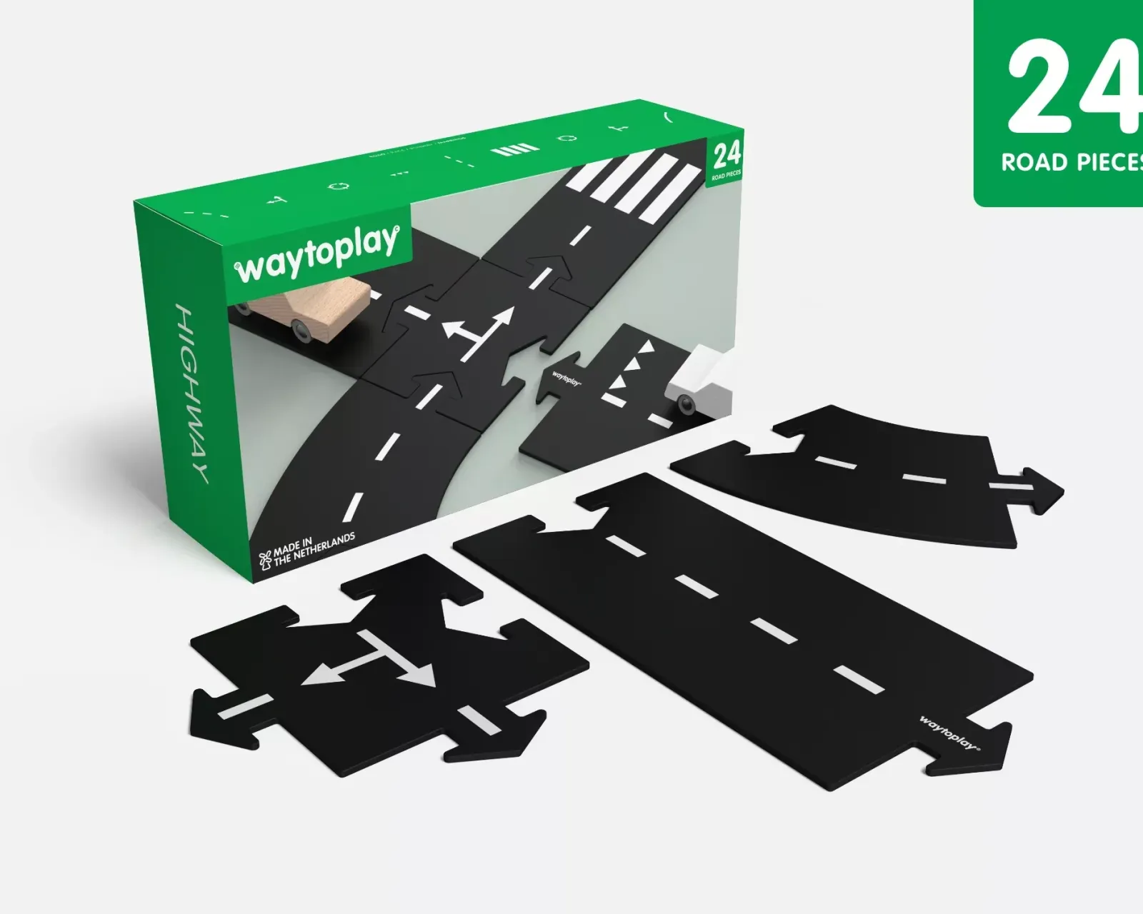 Waytoplay Highway - Σετ Αυτοκινητόδρομου (24 τεμ.)