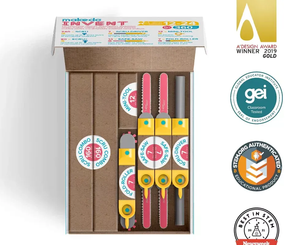 Makedo Invent Kit – Σετ Κατασκευαστικών Εργαλείων 360 τεμαχίων