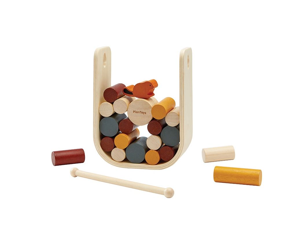PlanToys Παιχνίδι Ισορροπίας με Κάστορα - Ξύλινο Επιτραπέζιο Δεξιοτήτων