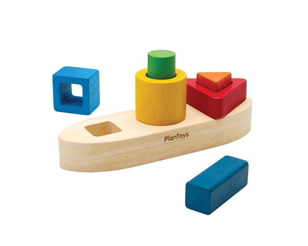 PlanToys Βάρκα Ταξινόμησης - Ξύλινο Παιχνίδι Σχημάτων