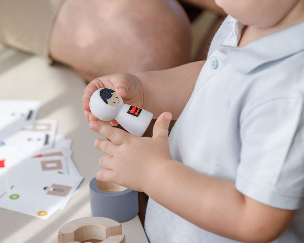 PlanToys Διαστημόπλοιο - Ξύλινο Παιχνίδι Λογικής με Κάρτες
