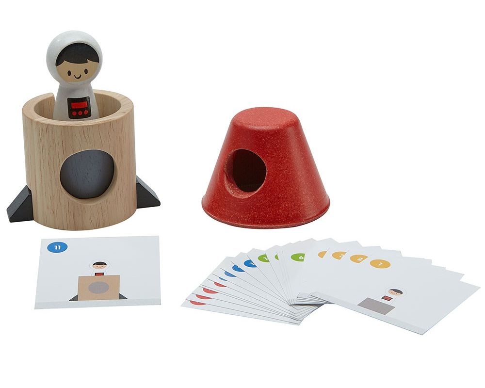 PlanToys Διαστημόπλοιο - Ξύλινο Παιχνίδι Λογικής με Κάρτες