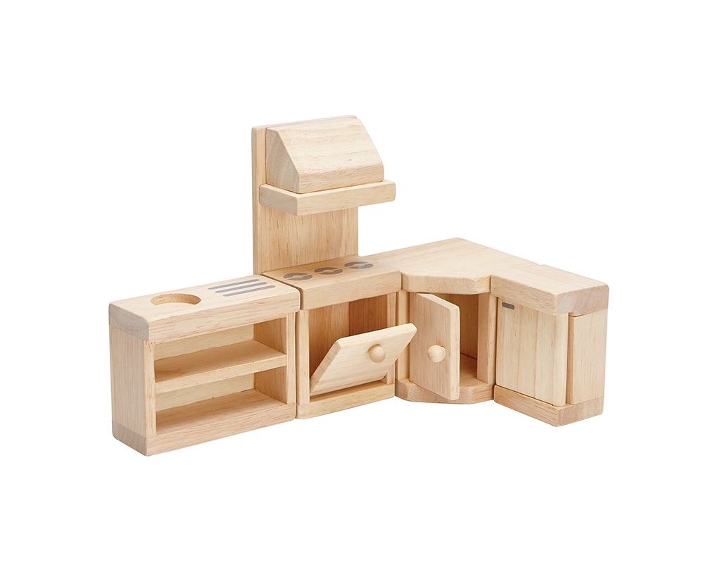 PlanToys Κουζίνα Classic - Ξύλινο Σετ Επίπλων για Κουκλόσπιτο