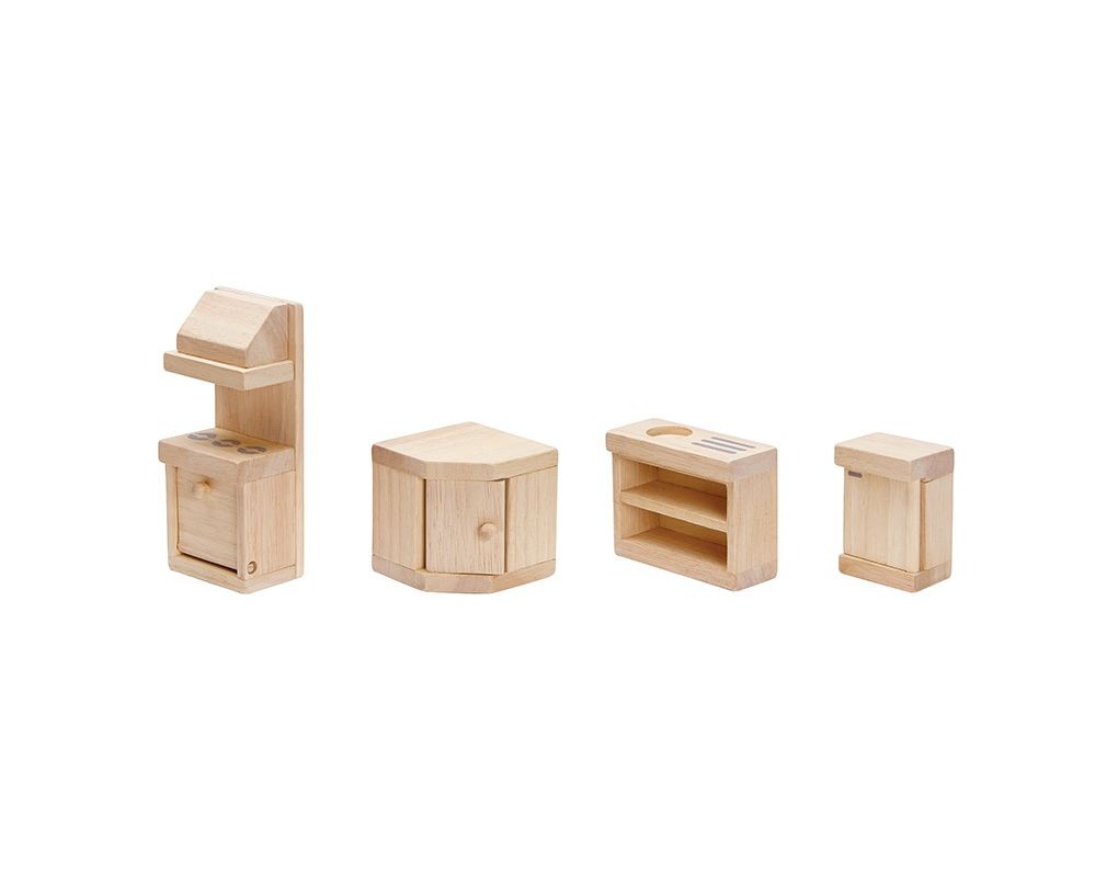 PlanToys Κουζίνα Classic - Ξύλινο Σετ Επίπλων για Κουκλόσπιτο
