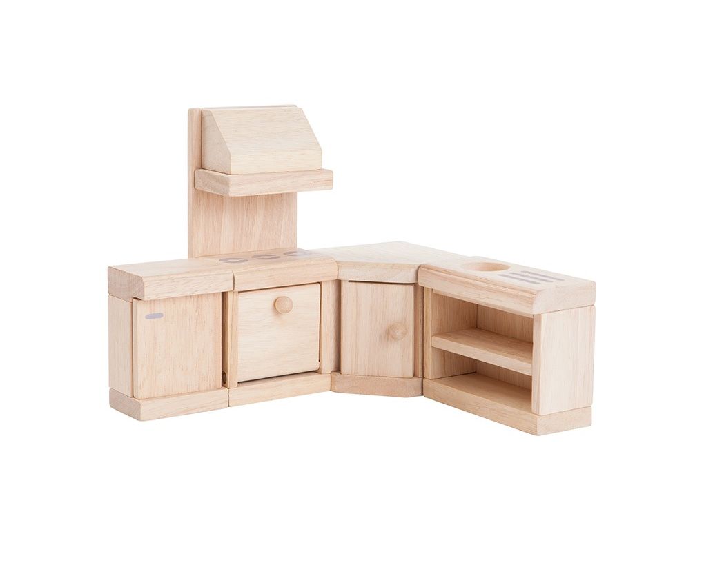 PlanToys Κουζίνα Classic - Ξύλινο Σετ Επίπλων για Κουκλόσπιτο