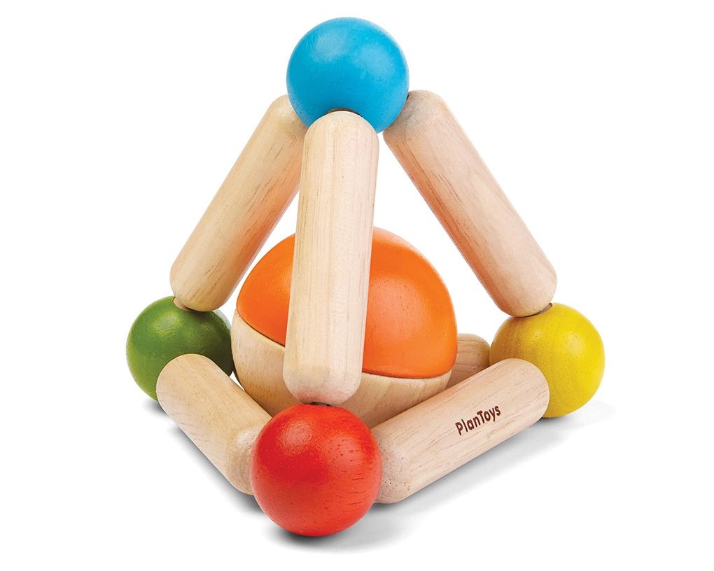 PlanToys Πυραμίδα με Μπάλα - Ξύλινο Αισθητηριακό Παιχνίδι για Βρέφη