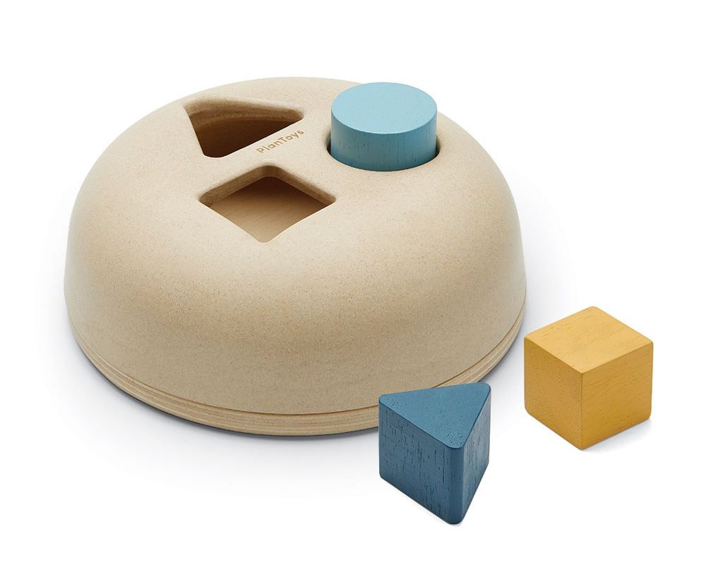 PlanToys Βάση με Γεωμετρικά Σχήματα - Ξύλινο Παιχνίδι Ταξινόμησης
