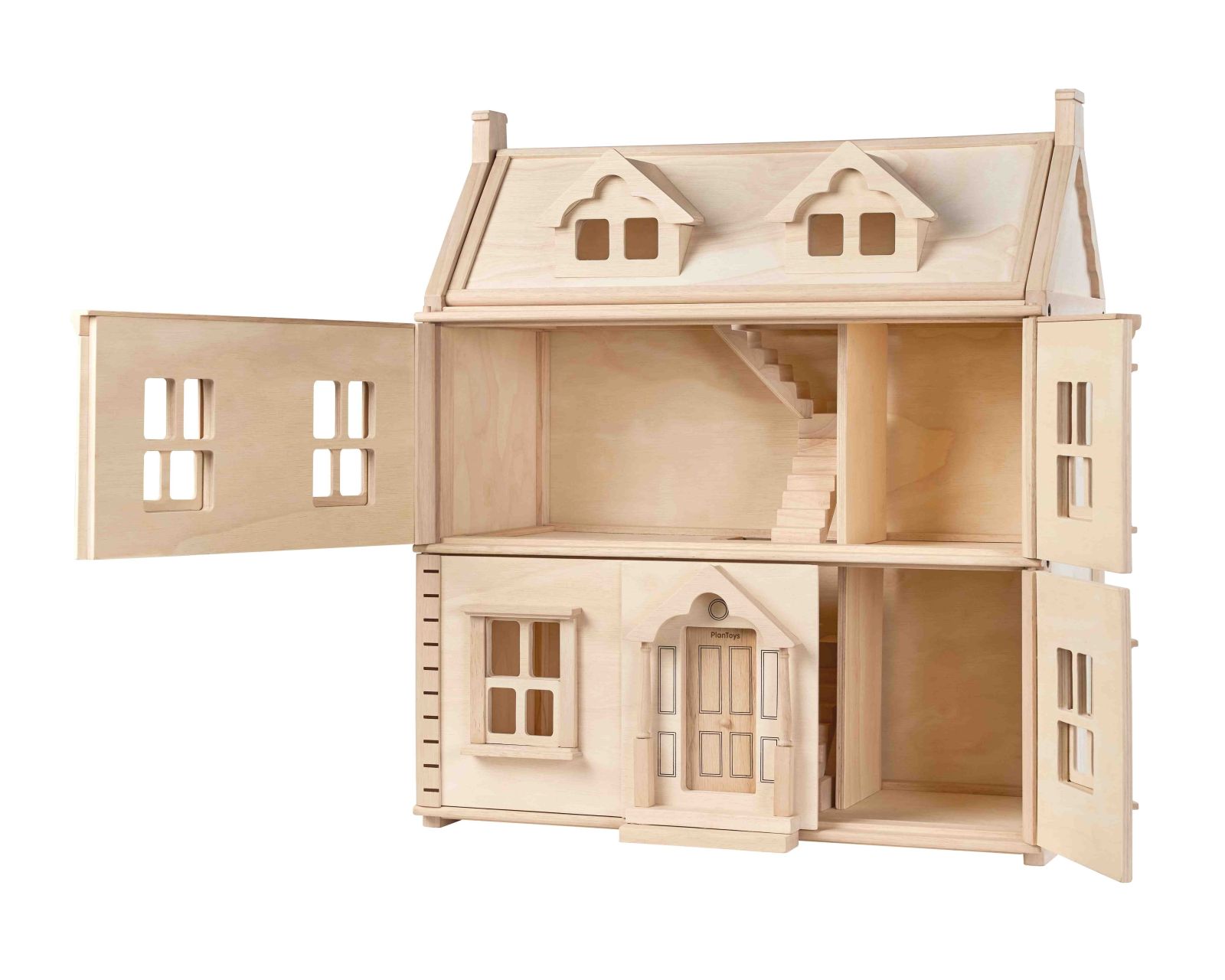PlanToys Βικτωριανό Κουκλόσπιτο - Ξύλινο Κουκλόσπιτο 3 ορόφων