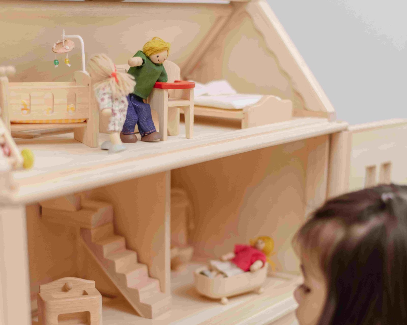PlanToys Βικτωριανό Κουκλόσπιτο - Ξύλινο Κουκλόσπιτο 3 ορόφων