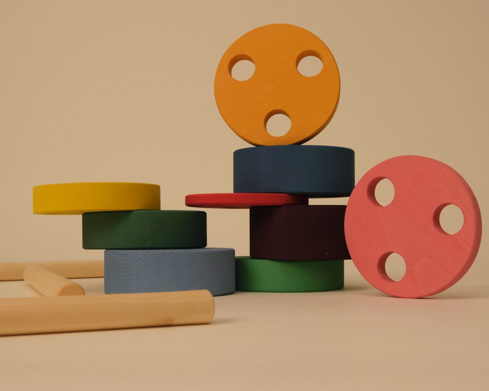 Toyto Round Stacking Tower - Ξυλινος Πυργος Στοιβαξης