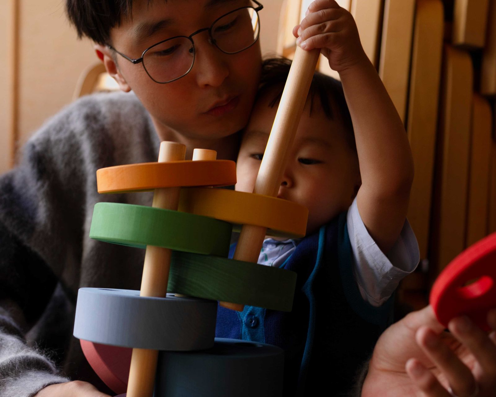 Toyto Round Stacking Tower - Ξυλινος Πυργος Στοιβαξης