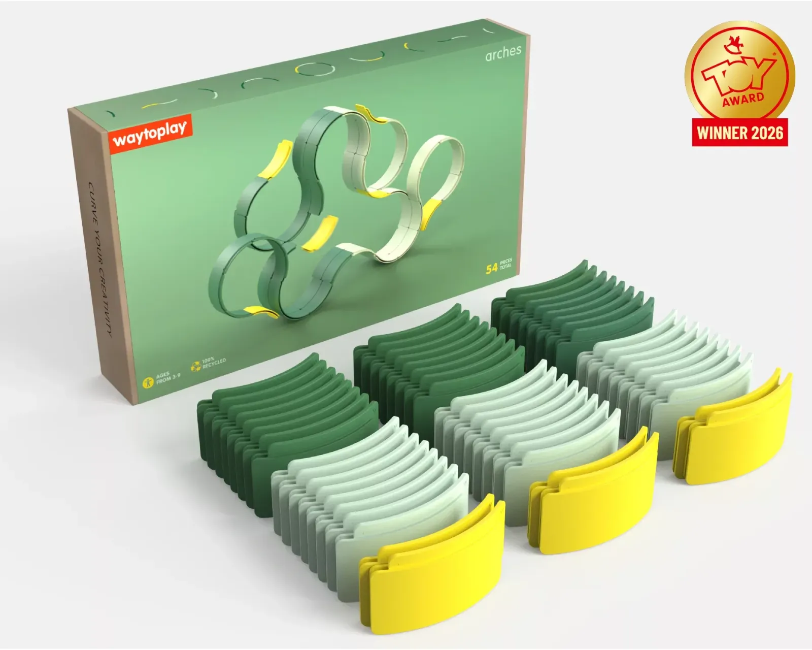 Waytoplay Arches Builder Set – Ευέλικτες Καμάρες Κατασκευής Δρόμων (54 τεμ)