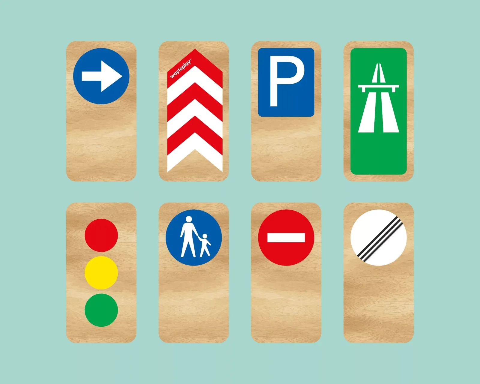 Waytoplay Traffic Signs - Ξύλινα Σήματα Κυκλοφορίας