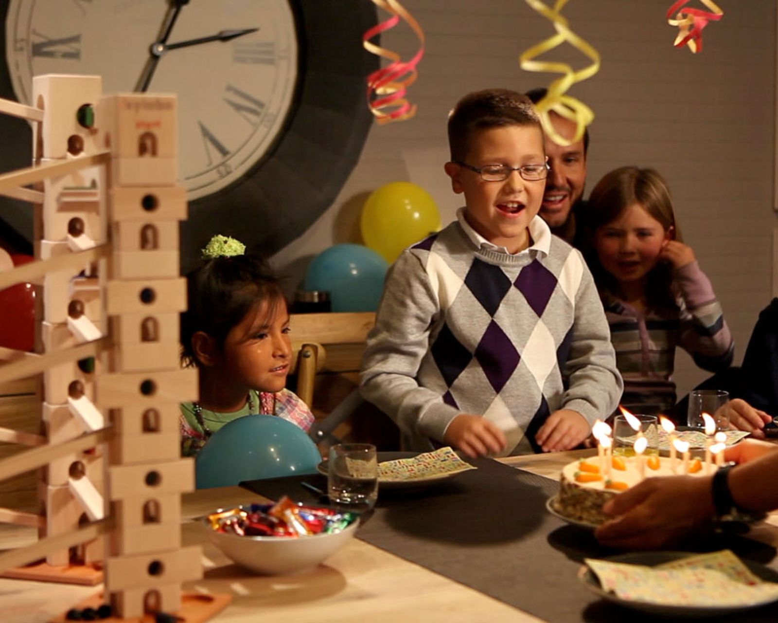 Xyloba Melodia Happy Birthday - Ξύλινη Μουσική Κατασκευή με μπάλες (37 τεμ.)