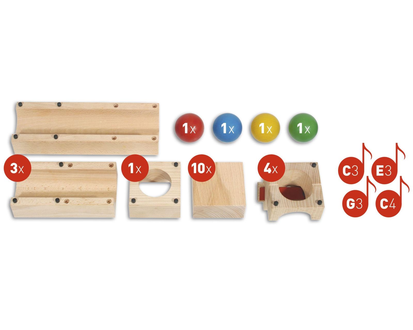 Xyloba Junior Maxi - Ξύλινη Μουσική Κατασκευή με Μπάλες (25 τεμ.)