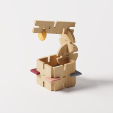 Bavvic Family set - Ξύλινο Σετ κατασκευών 128 τεμαχίων
