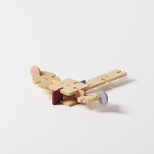 Bavvic Family set - Ξύλινο Σετ κατασκευών 128 τεμαχίων