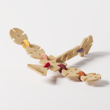 Bavvic Family set - Ξύλινο Σετ κατασκευών 128 τεμαχίων