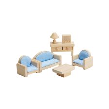 PlanToys Σαλόνι Classic - Ξύλινο Σετ Επίπλων για Κουκλόσπιτο