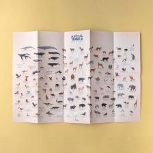 Londji Animal World - Χάρτης Ζώων με Αυτοκόλλητα
