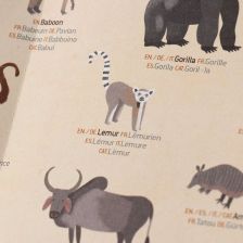Londji Animal World - Χάρτης Ζώων με Αυτοκόλλητα
