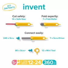 Makedo Invent Kit – Σετ Κατασκευαστικών Εργαλείων 360 τεμαχίων