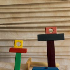 Toyto Blocks Stacking Tower - Ξύλινο Παιχνίδι Στοίβαξης & Ανακάλυψης
