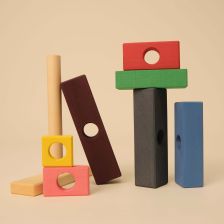 Toyto Blocks Stacking Tower - Ξύλινο Παιχνίδι Στοίβαξης & Ανακάλυψης