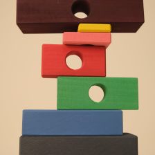 Toyto Blocks Stacking Tower - Ξύλινο Παιχνίδι Στοίβαξης & Ανακάλυψης
