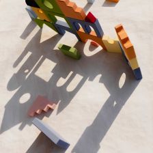 Toyto Blocks Building Blocks - Ξύλινα Τουβλάκια Γεωμετρικης Κατασκευής