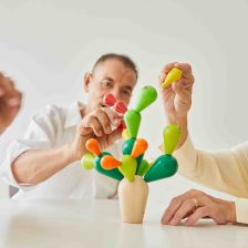 PlanToys Κάκτος Ισορροπίας - Ξύλινο Επιτραπέζιο Παιχνίδι Δεξιοτήτων